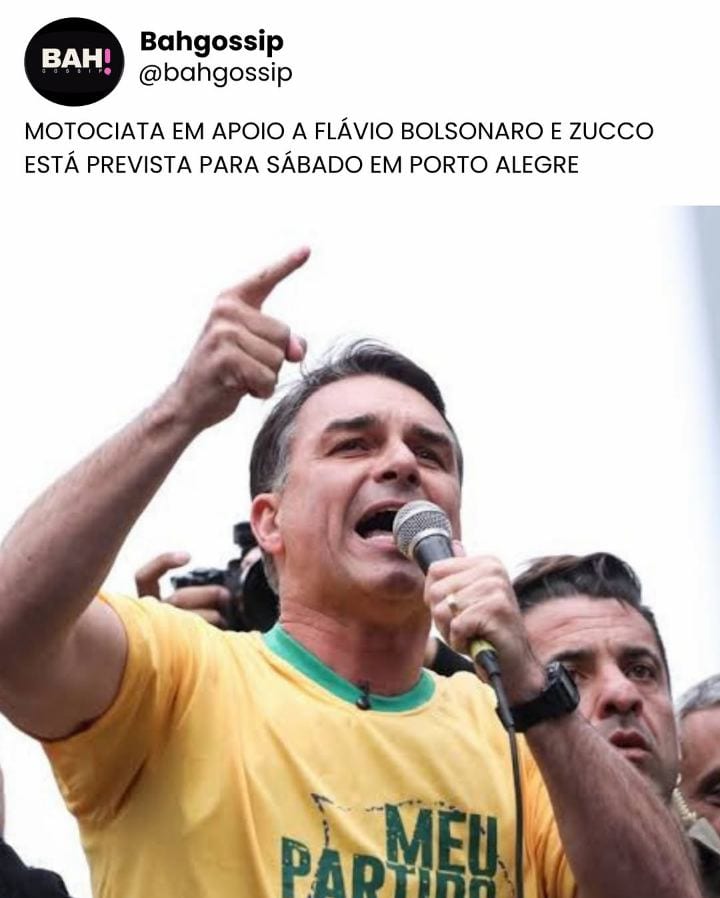 Motociata pró-Flávio Bolsonaro e Zucco em Porto Alegre neste sábado (24)