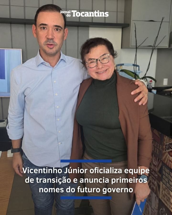 NOVO GOVERNO - O governador eleito do Tocantins, Vicentinho Júnior (PSDB), deu início formal ao processo de sucessão est