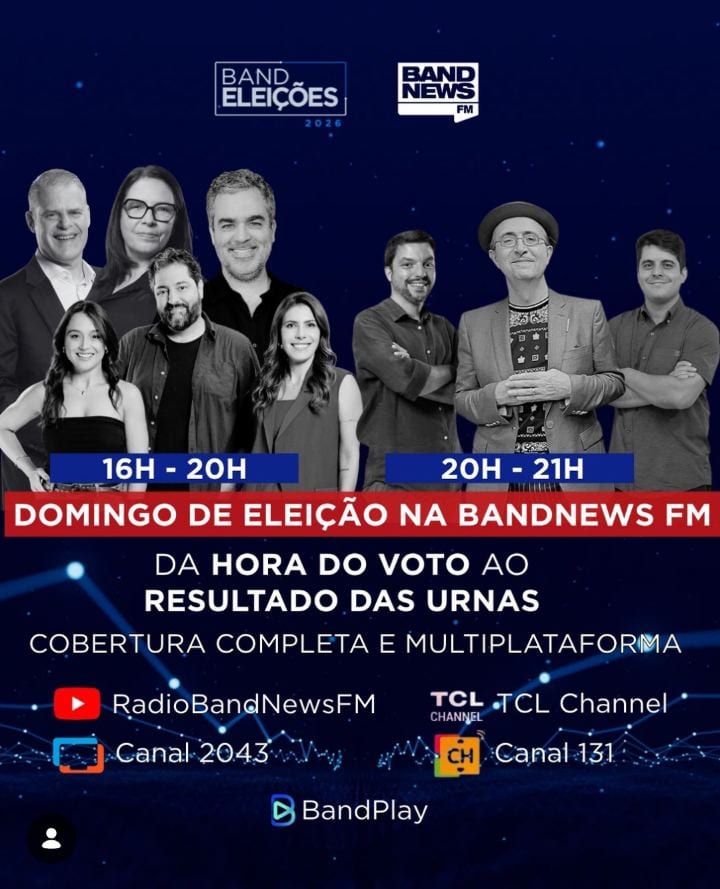 2º TURNO • A BandNews FM prepara uma cobertura especial para acompanhar o dia do voto e a decisão do brasileiro entre Fl