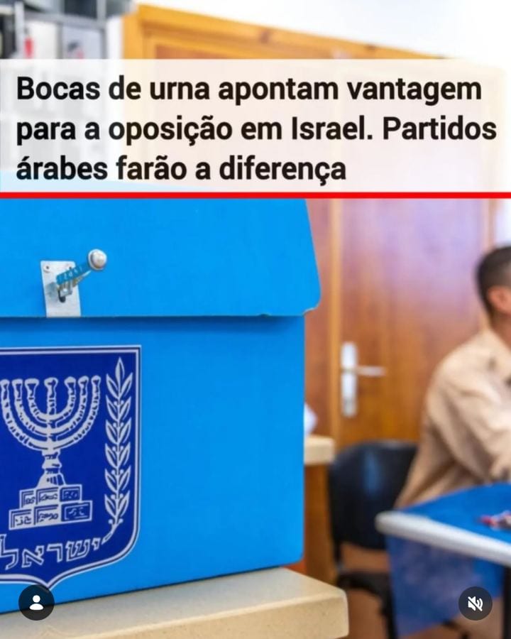 ISRAEL ENCERRA VOTAÇÃO, E PESQUISAS DE BOCA DE URNA APONTAM DISPUTA POR MAIORIA NO PARLAMENTO