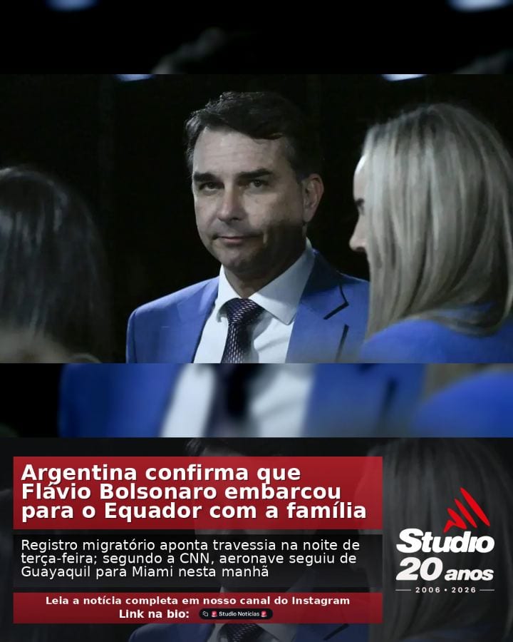 #Política | Argentina confirma que Flávio Bolsonaro embarcou para o Equador com a família |