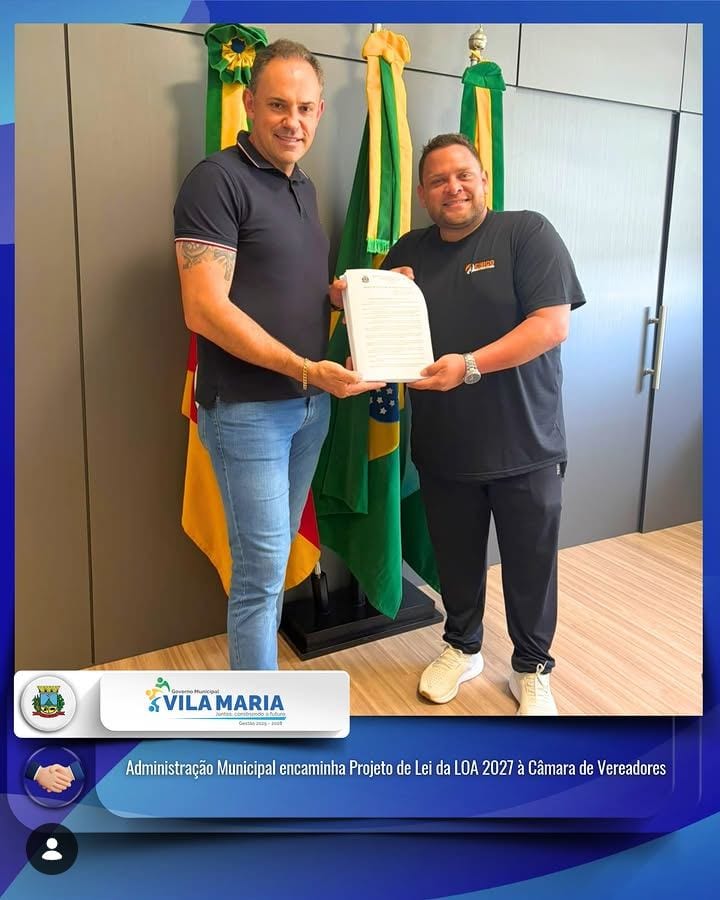 Administração Municipal encaminha Projeto de Lei da LOA 2027 à Câmara de Vereadores