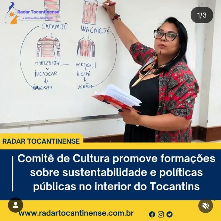 Comitê de Cultura promove formações sobre sustentabilidade e políticas públicas no interior do Tocantins