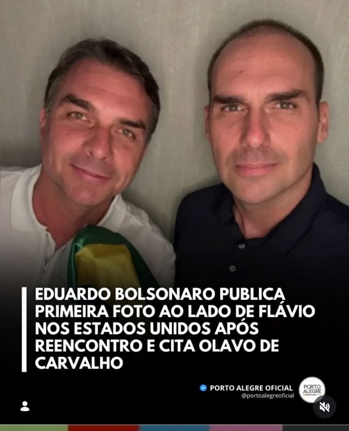 O deputado federal cassado Eduardo Bolsonaro partilhou, nesta quarta-feira (28/10), o primeiro registo fotográfico ao la