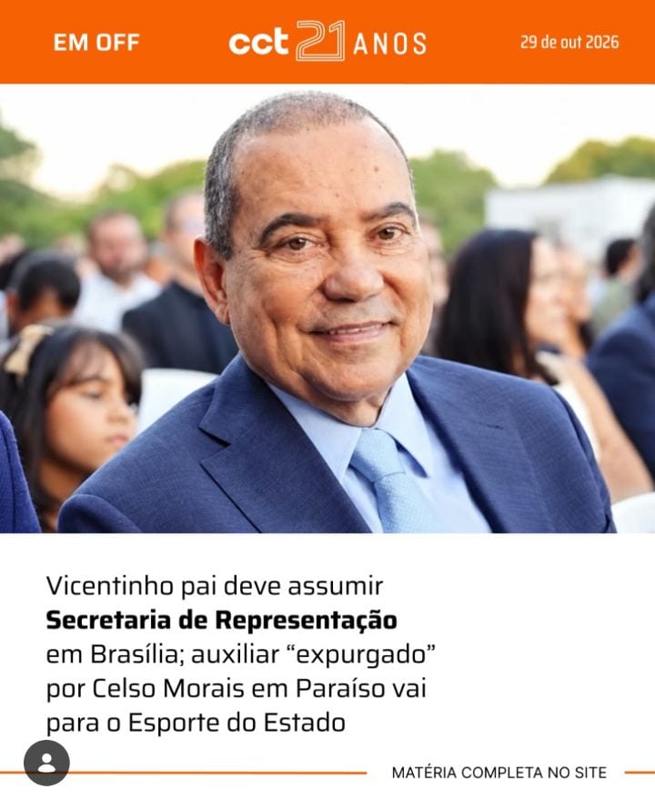 O pastor Osmarivan Moreira deve ser o indicado do governador eleito Vicentinho Júnior (PSDB) para a Secretaria Estadual