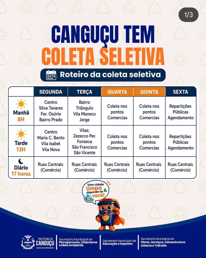 CANGUÇU TEM COLETA SELETIVA!