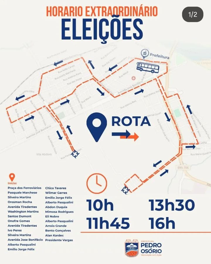 ELEIÇÕES – TRANSPORTE EM HORÁRIO EXTRAORDINÁRIO