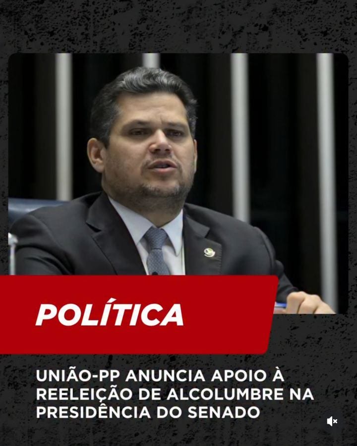A federação formada por União Brasil e PP anunciou, nesta terça-feira (27), apoio à reeleição de Davi Alcolumbre (União-