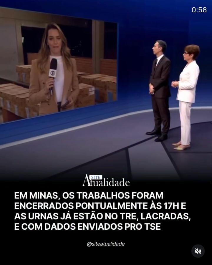 Em Minas Gerais, a votação do segundo turno terminou pontualmente às 17h deste domingo (25).