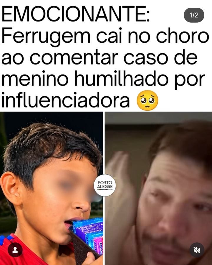 O cantor Ferrugem apareceu chorando nas redes sociais nesta sexta-feira (30) ao comentar o caso de Matheus, menino de 9