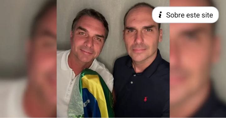 #Internacional O senador Flávio Bolsonaro (PL-RJ) se encontrou com o irmão, Eduardo Bolsonaro (PL-SP), e com o ex-deput