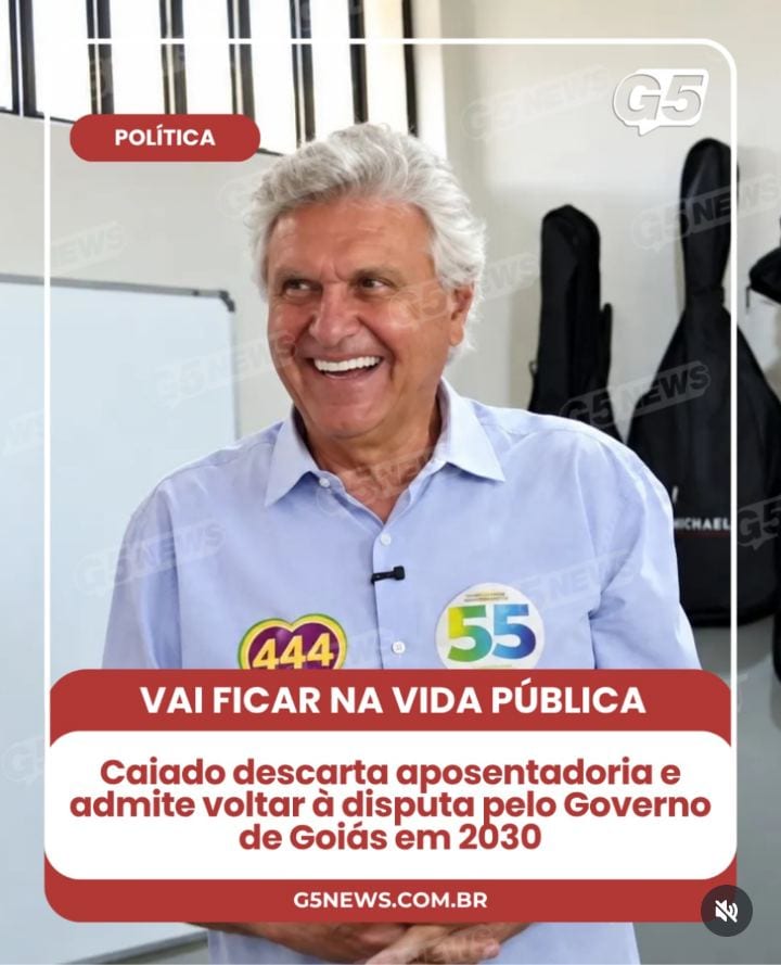 O ex-governador de Goiás Ronaldo Caiado (PSD) não pretende se aposentar da política e admite disputar novamente uma elei