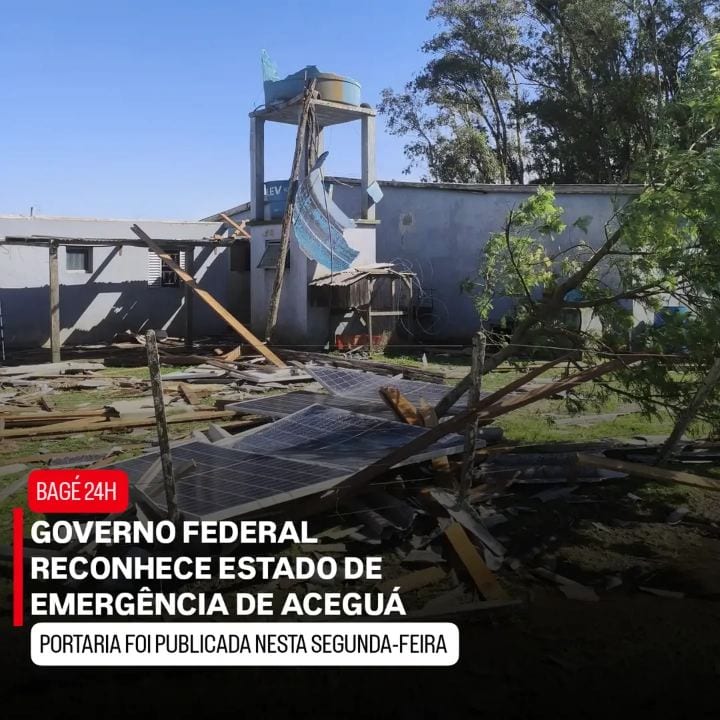 Governo federal reconhece emergência em Aceguá após temporal