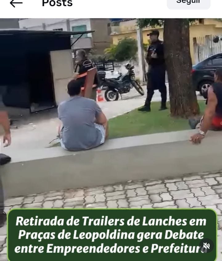 Prefeitura de Leopoldina retira todos os trailers de lanches das praças