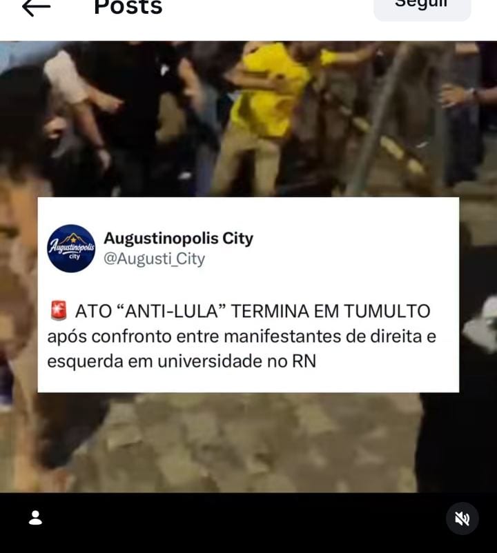 Protesto “Vire à direita: UFRN anti-Lula” acaba em tumulto e agressões em Natal
