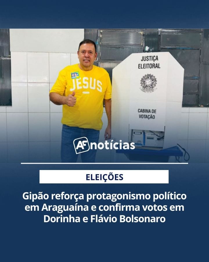 ELEIÇÕES 2026 | O deputado estadual Gipão (PL) votou na manhã deste domingo (25/10), em Araguaína, no segundo turno das