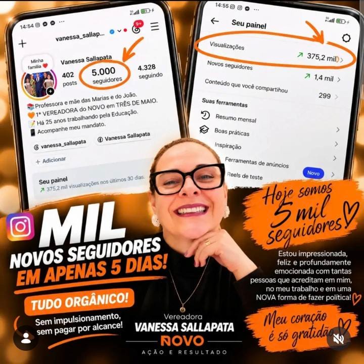 MIL NOVOS SEGUIDORES EM APENAS 5 DIAS!