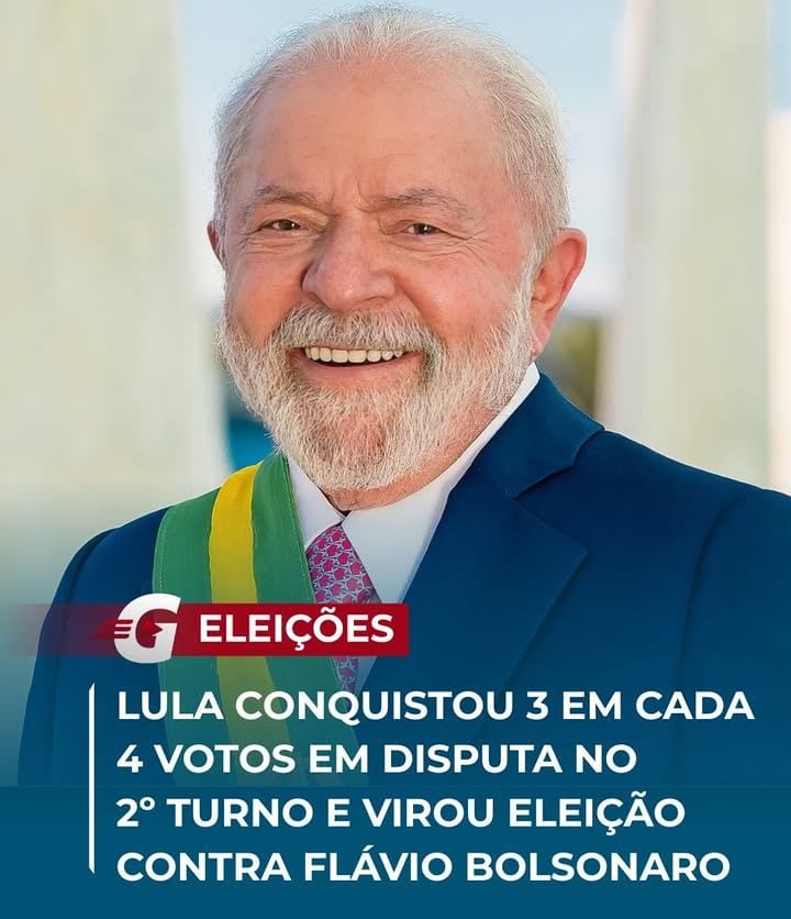 Uma análise publicada pelo perfil The News nas redes sociais detalha a matemática por trás da virada de Luiz Inácio Lula