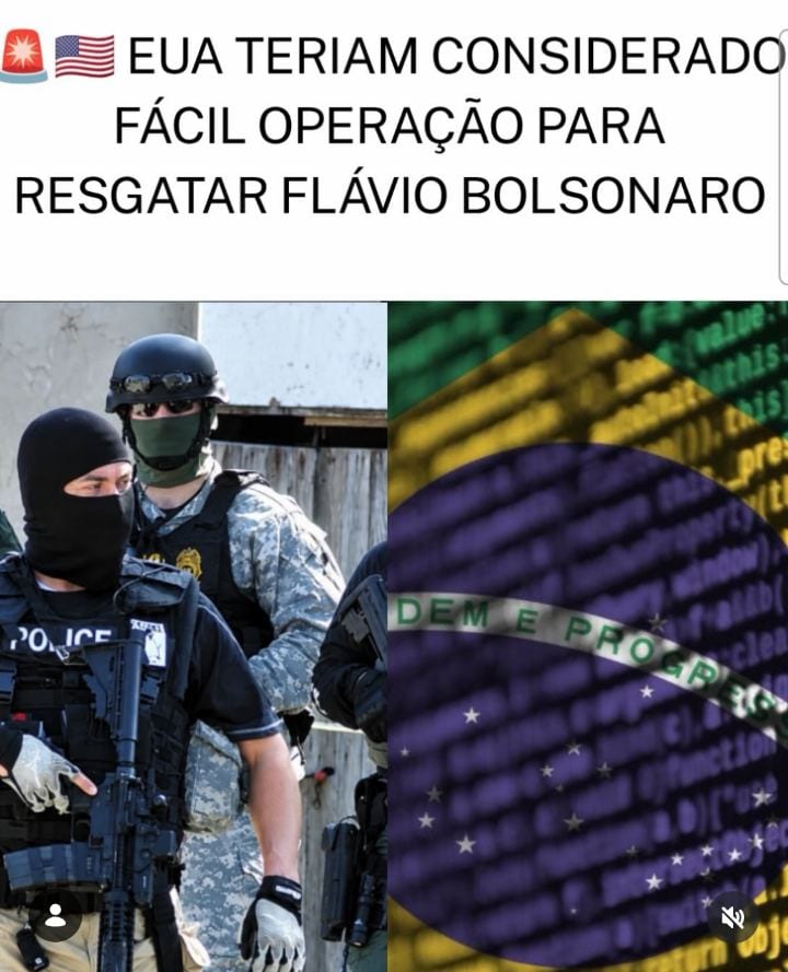 EUA TERIAM CONSIDERADO FÁCIL OPERAÇÃO PARA RESGATAR FLÁVIO BOLSONARO