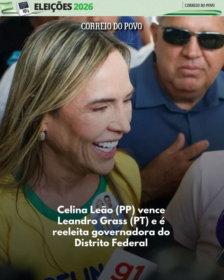 Com 90,11% das urnas apuradas, Celina Leão (PP) foi reeleita governadora do Distrito Federal (DF) na noite deste domingo