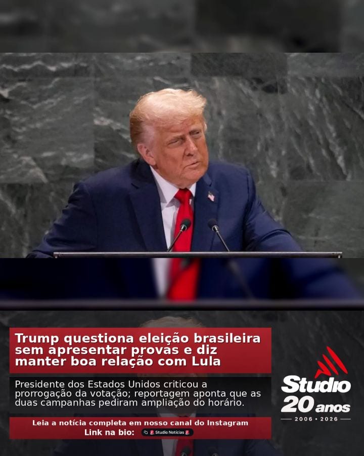 #Trump | Trump questiona eleição brasileira sem apresentar provas e diz manter boa relação com Lula |