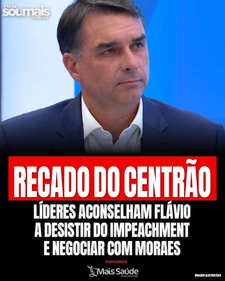 O centrão mandou um recado para Flávio Bolsonaro.