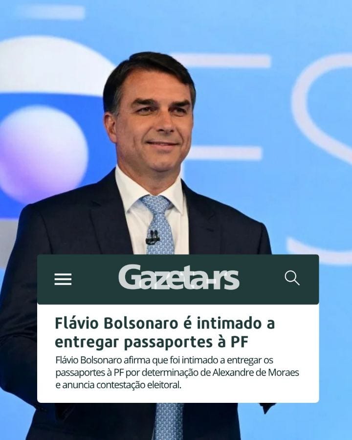 POLÍTICA | Em vídeo publicado nas redes sociais, Flávio atribuiu a decisão a uma declaração de seu irmão, Eduardo Bolson