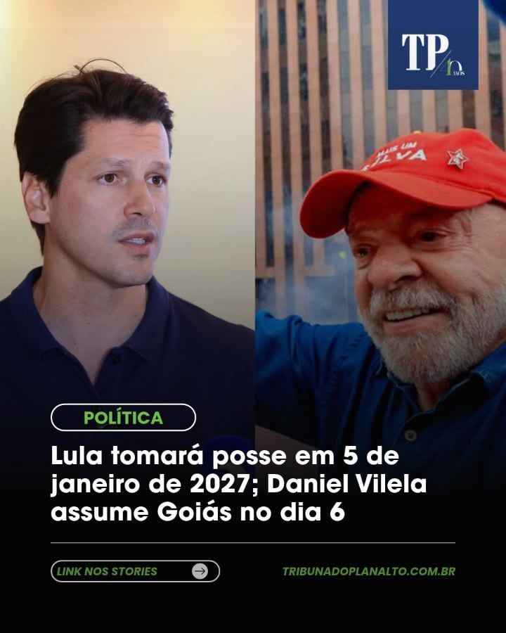 Lula tomará posse para o mandato de 2027 a 2031 em 5 de janeiro.