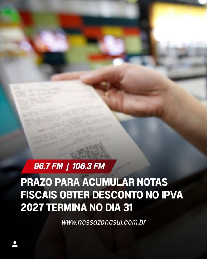 Proprietários de veículos emplacados no Rio Grande do Sul têm até 31 de outubro para acumular notas fiscais emitidas com