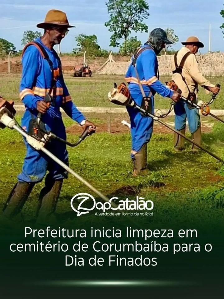#CORUMBAÍBA | Prefeitura inicia limpeza em cemitério de Corumbaíba para o Dia de Finados