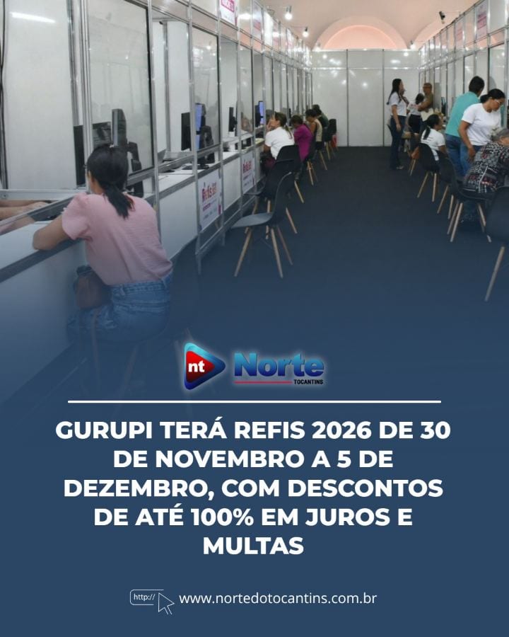 Gurupi e TJTO lançam Refis 2026 para regularizar dívidas municipais