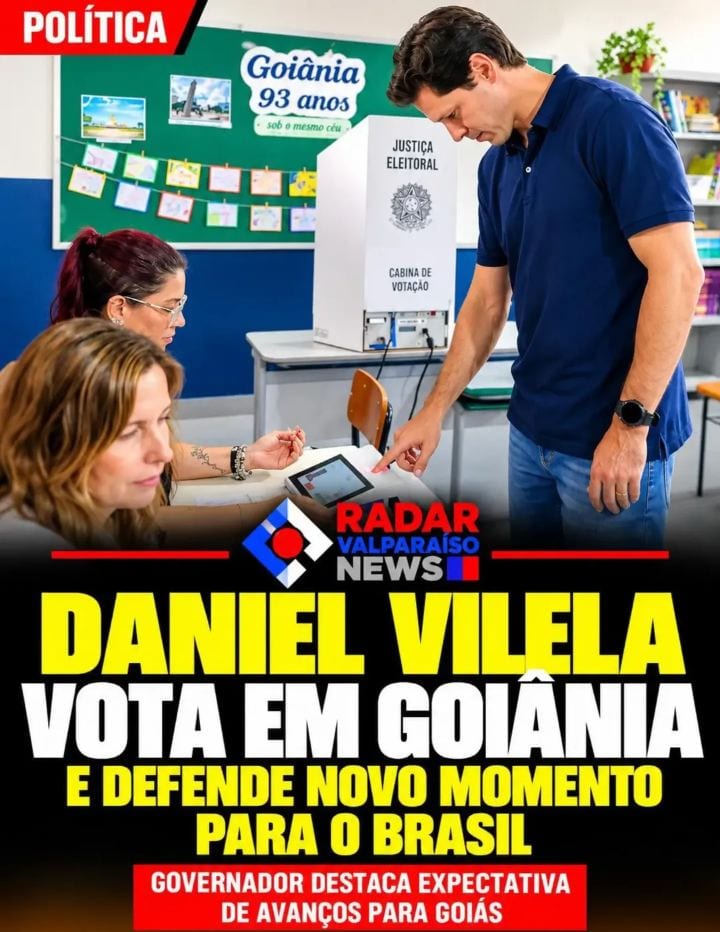 DANIEL VILELA VOTA EM GOIÂNIA E DEFENDE NOVO MOMENTO PARA O BRASIL