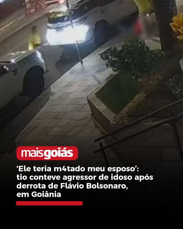 O homem que aparece nas imagens de segurança contendo agressõ3s contra um idoso de 70 anos que vestia camiseta vermelha