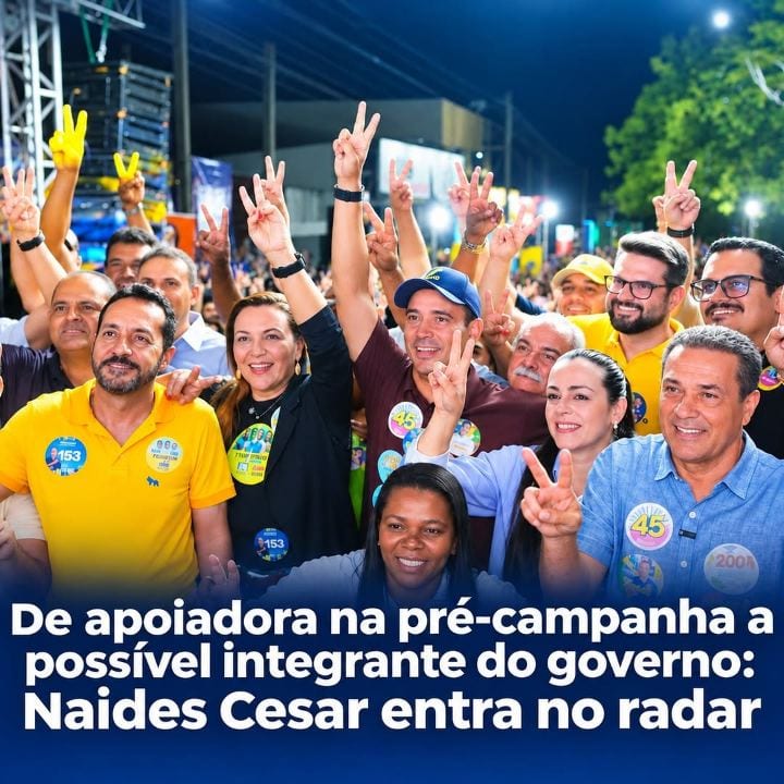 Ex-presidente do União Brasil Mulher no Tocantins, Naides Cesar declarou apoio a Vicentinho Júnior ainda em janeiro e di