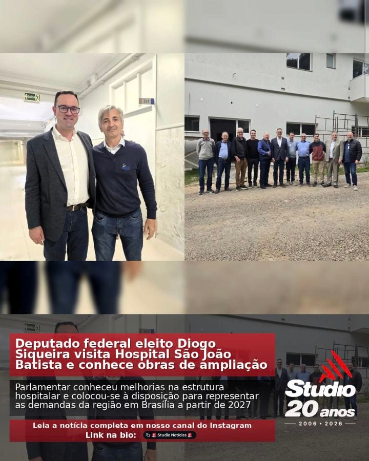 Diogo Siqueira visita Hospital São João Batista em Nova Prata