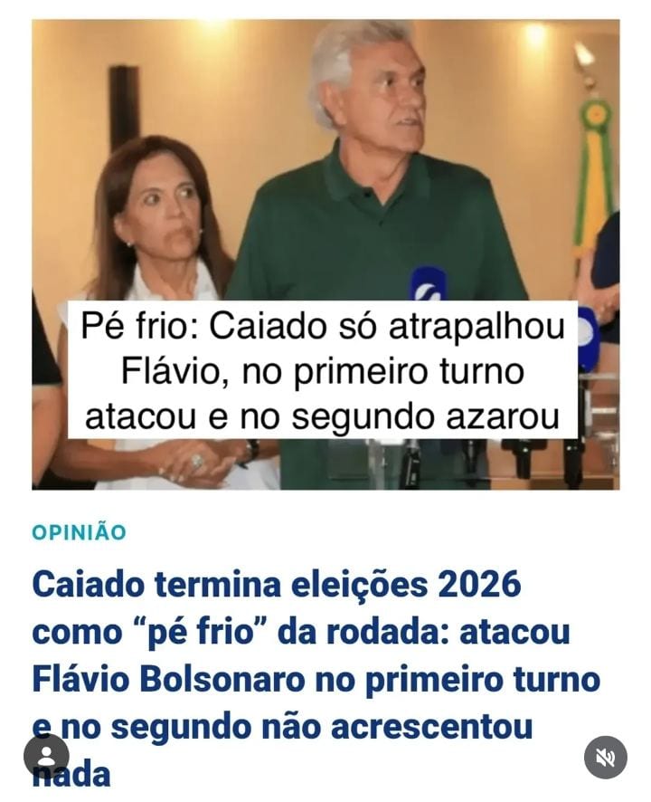Detonou Flávio do começo ao fim - O ex-governador de Goiás Ronaldo Caiado (PSD) encerra as eleições presidenciais de 202