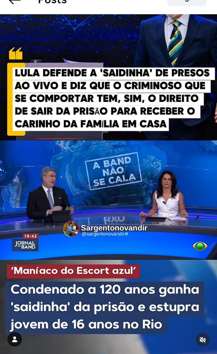 Sargento Novandir critica Lula por defender saída temporária de presos