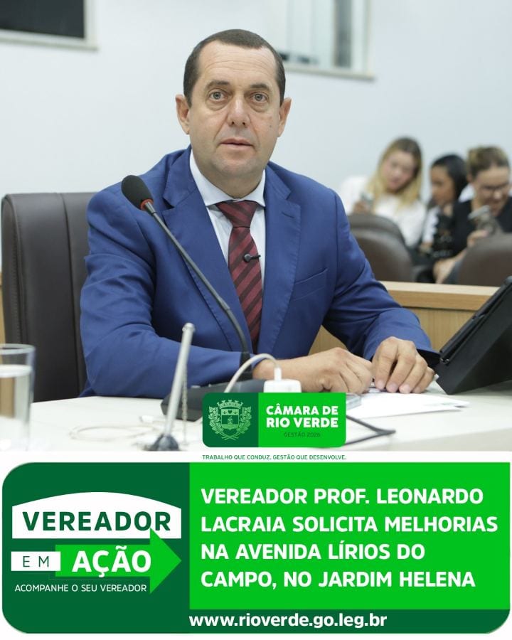 VEREADOR PROF. LEONARDO LACRAIA SOLICITA MELHORIAS NA AVENIDA LÍRIOS DO CAMPO, NO JARDIM HELENA