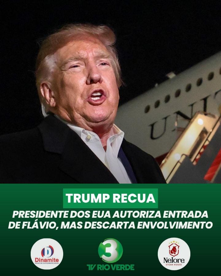 O presidente dos Estados Unidos, Donald Trump, confirmou que o governo americano autorizou a entrada do senador Flávio B