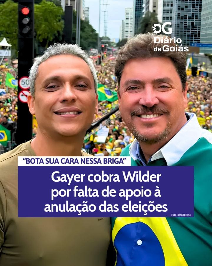 O senador Gustavo Gayer (PL) criticou publicamente o colega de partido Wilder Morais (PL) por não demonstrar, segundo el