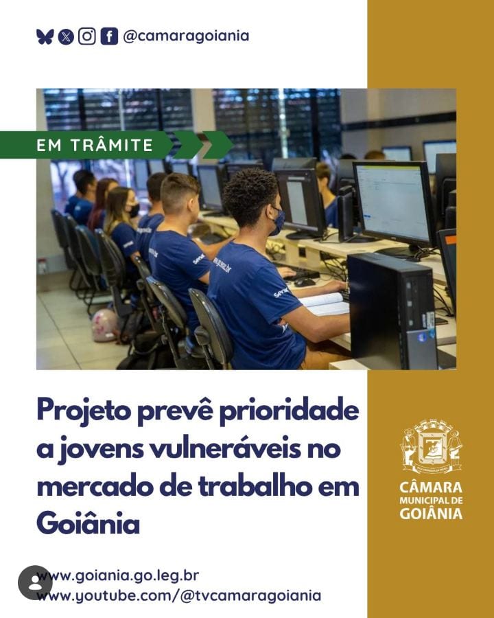 EM TRÂMITE | Tramita na Câmara de Goiânia, um projeto de lei do vereador Ronilson Reis @ronilsonreisvereador (Solidaried