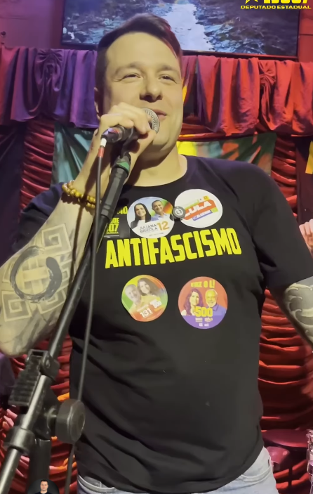 Leonel Radde dá show de rock no lançamento de sua campanha