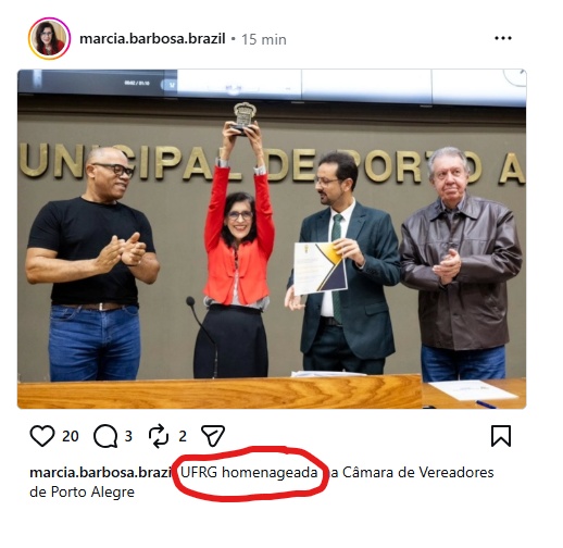 Reitora “come” o S e UFRGS vira UFRG nas redes