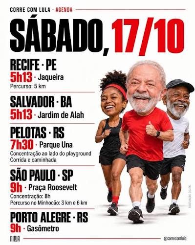 Porto Alegre tem “Corre com Lula” dois dias antes de nova visita do presidente